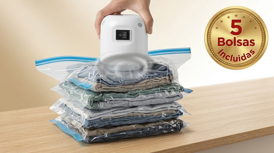 Bomba para comprimir al vacío + 5 bolsas