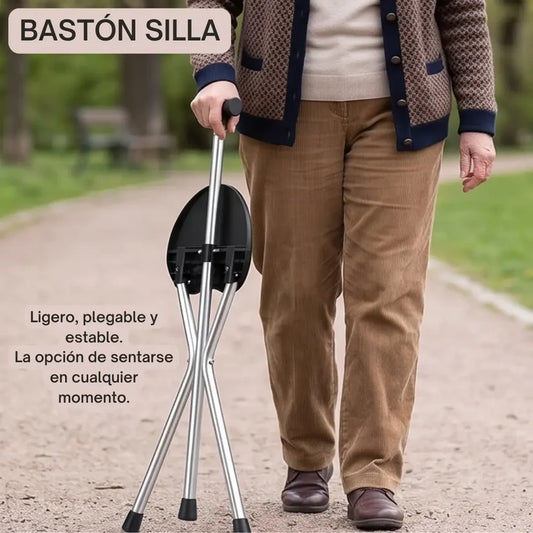 BASTON CON ASIENTO PLEGABLE