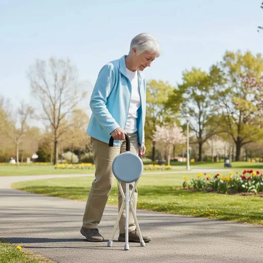 BASTON CON ASIENTO PLEGABLE